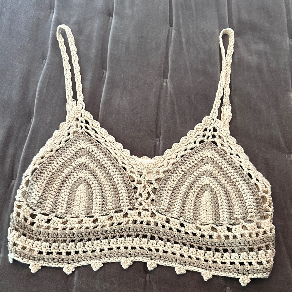 Vintage Havana Crochet Bralette - Beige